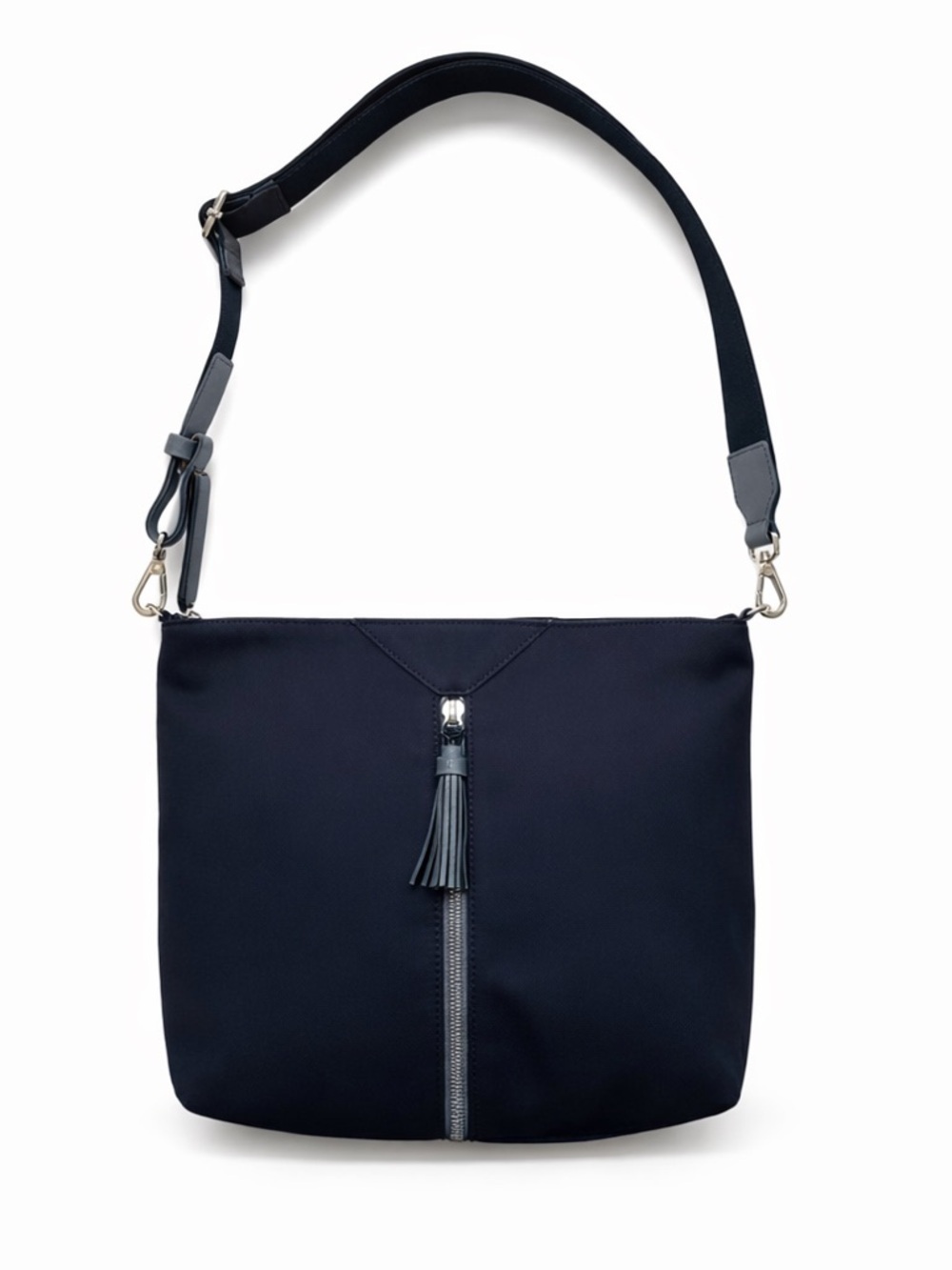 Stella & Dot Black Nylon Crossbody Bag Zip Front Everyday bag - Picture 4 of 15